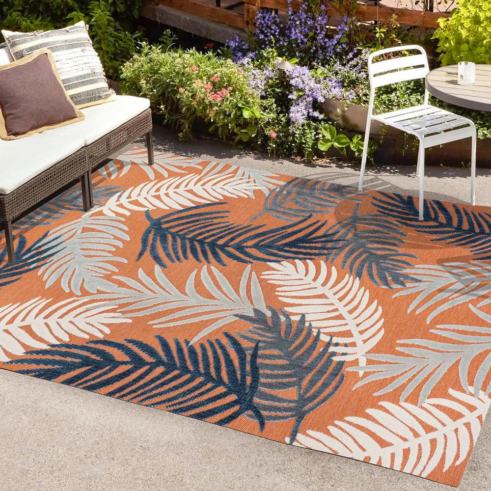 Front Porch Palms Navy Indoor/Outdoor Rug – Portico Shop