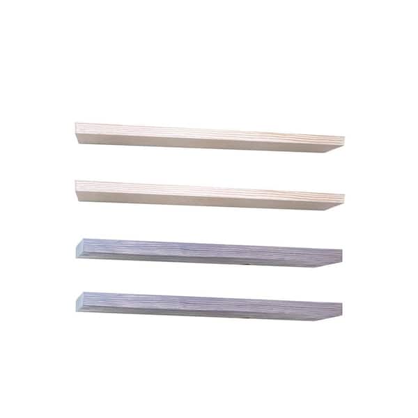 Unbranded Suzy 36 in. Wall Mount Shelves with Amanda 36 in. Shelves (4 Pack)