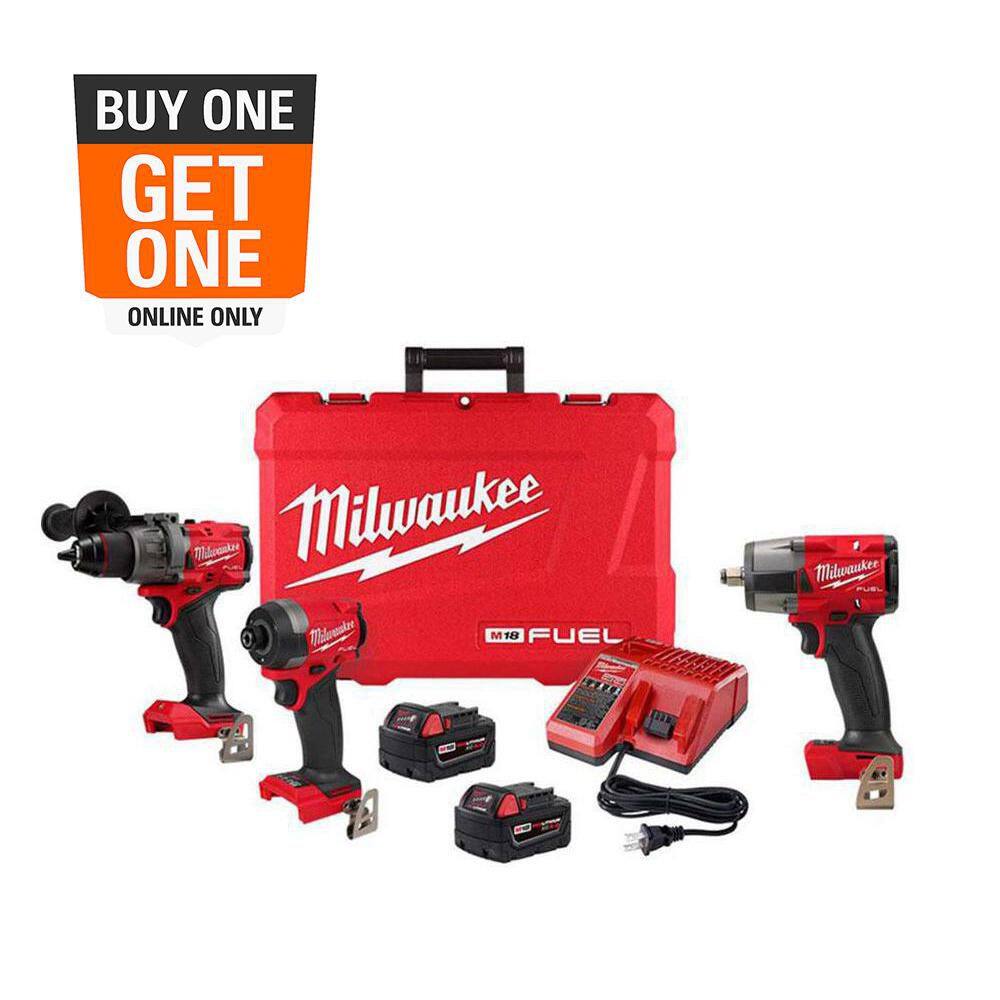 M18 FUEL 18-V Lithium-Ion Brushless Cordless Hammer Drill/Impact Driver Combo Kit (2-Tool) with 1/2 in. Impact Wrench price history on PriceWatchPro