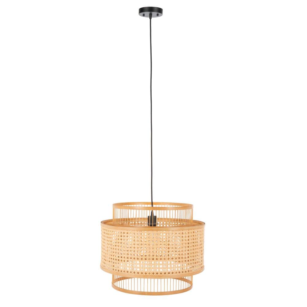 Triela Artisanal Woven Rattan 20" LED Pendant Light