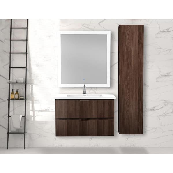 Single Sink Bath Vanity Set In Brown, Home Depot Double Vanity Top 6000k