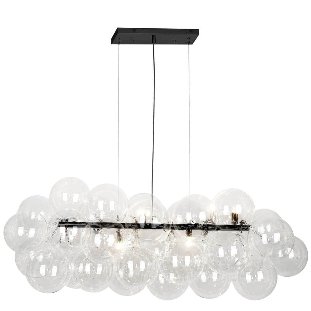 Comet 10-Light Matte Black 41in Incandescent Chandelier