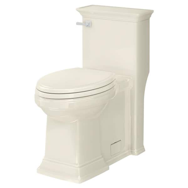 Town Square S 1-Piece 1.28 GPF Single Flush Elongated Toilet in Linen, Seat Included