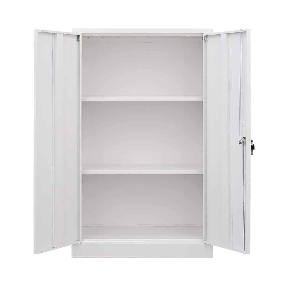 25.6 in. W x 13.78 in. D x 41.97 in. H Bathroom White Linen Cabinet