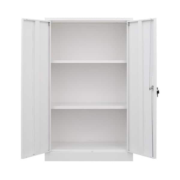 25.6 in. W x 13.78 in. D x 41.97 in. H Bathroom White Linen Cabinet