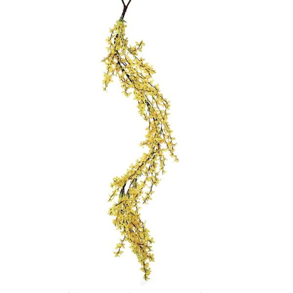 Regency International 4 ft. Yellow Artificial Wild Forsythia Garland