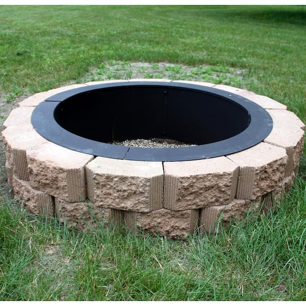 30 in. Dia Round Steel Wood Burning Fire Pit Rim Liner