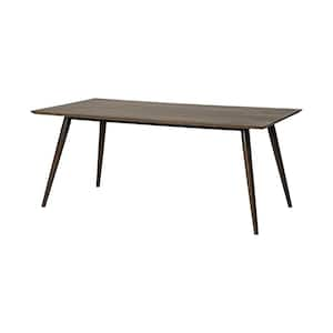 Brown Wood 39 in. 4 Legs Dining Table Seats 4)