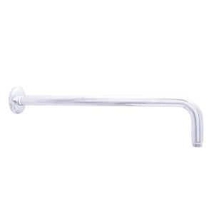 16 in. Right Angled Shower Arm with Flange in Polished Chrome