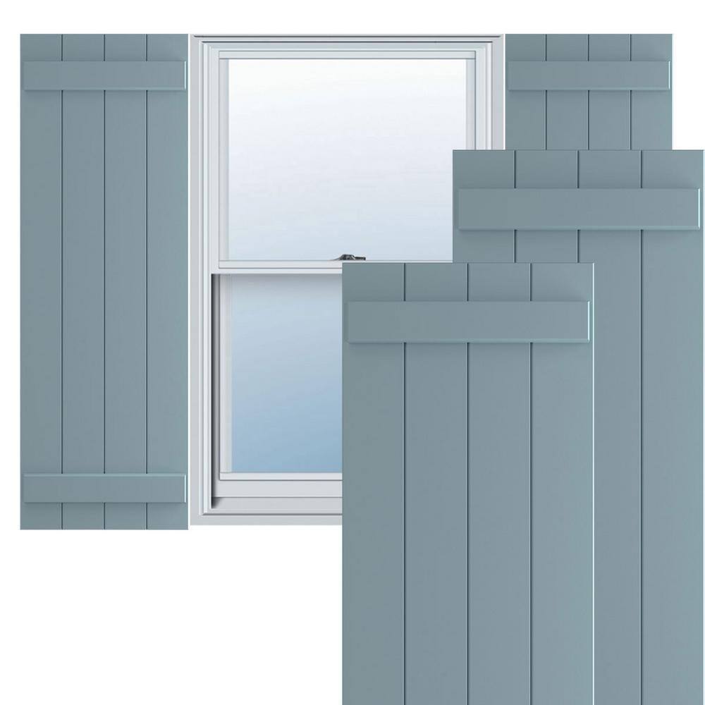 Peaceful Blue PVC Board-n-Batten Shutters 21.5"W x 28"H