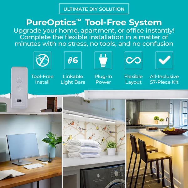 Pure Optics 9 in. Works with Alexa Smart LED Under Cabinet