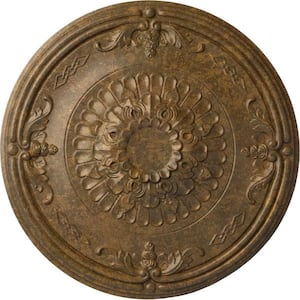 26-1/4 in. x 3-1/4 in. Athens Urethane Ceiling Medallion (Fits Canopies up to 3-5/8 in.), Rubbed Bronze