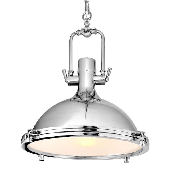 Show 1 Light Down Pendant With Chrome Finish