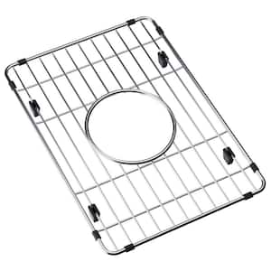 Fireclay 10.4375 in. x 14.5625 in. Bottom Grid for Kitchen Sink in Stainless Steel