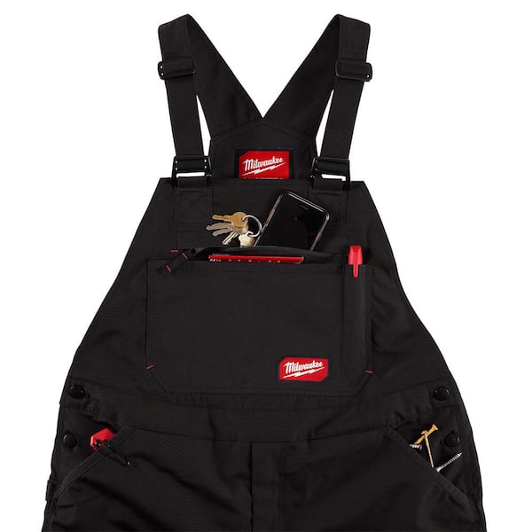 Milwaukee Men's XL-Regular Black FREEFLEX Insulated Bib Overalls