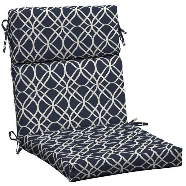Hampton Bay Midnight Sandollar High Back Outdoor Chair Cushion-DISCONTINUED