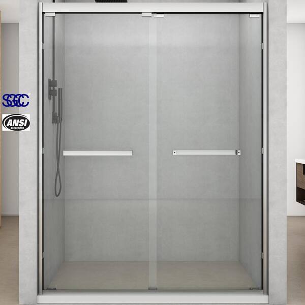 TOOLKISS 56 in. - 60 in. W x 72 in. H Sliding Framed Shower Door