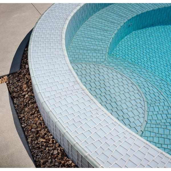 Ripple Stratos Matte 4 in. x 6 in. Geometric Glass Mosaic Tile Sample (.96 sq.ft./each)