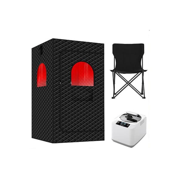Portable Indoor Outdoor Stainless Steel Frame Full Body Infrared Steam Sauna with XL Space Folding Chair Remote Control