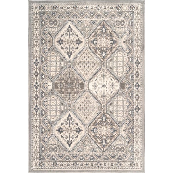 nuLOOM Vintage Tile Becca Gray 10 ft. x 14 ft. Area Rug