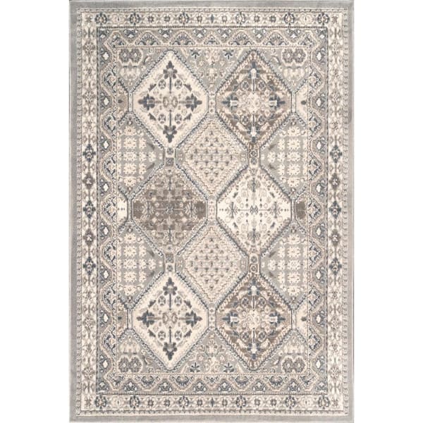 nuLOOM Vintage Tile Becca Gray 11 ft. x 14 ft. 6 in. Area Rug