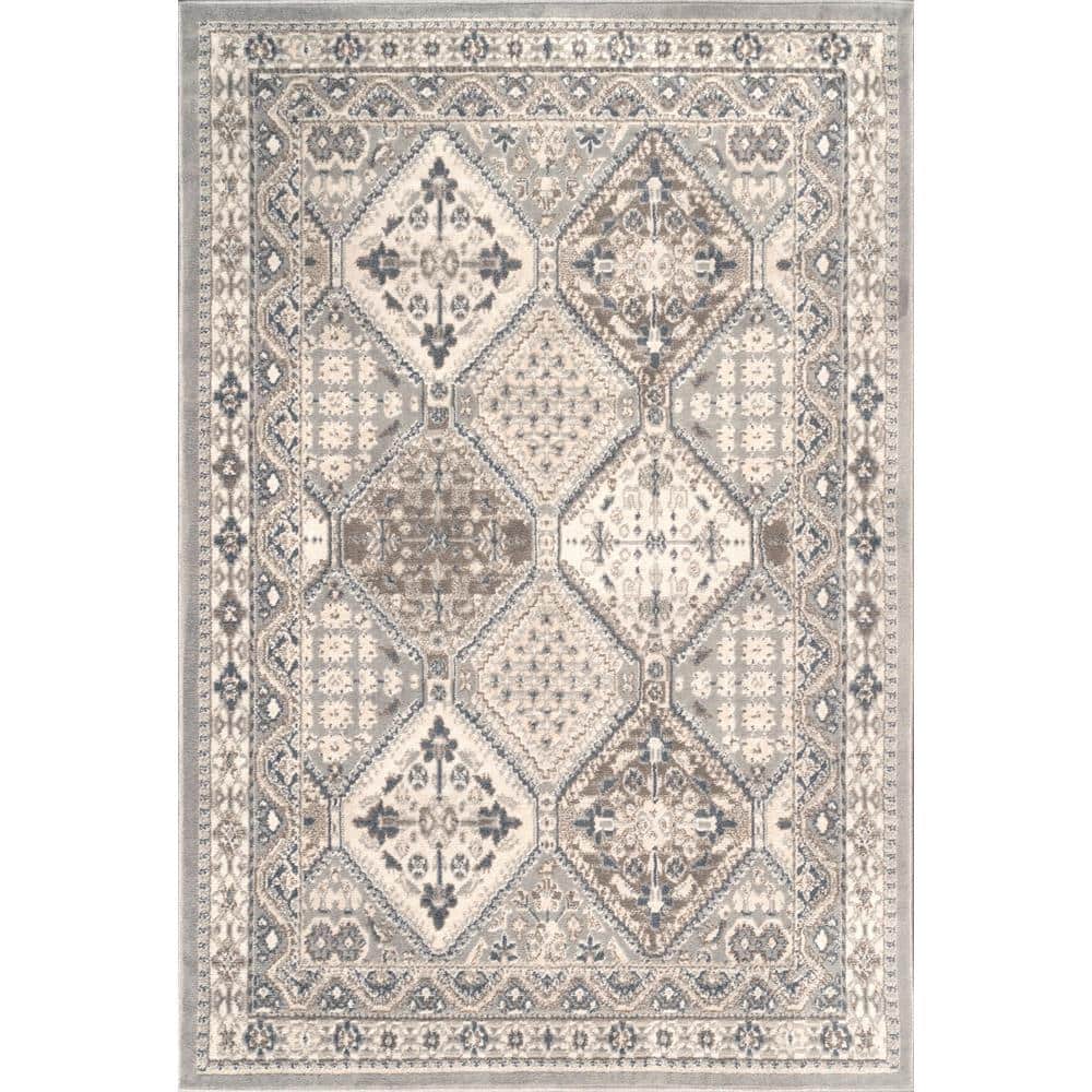 Becca Taupe and Gray Synthetic 2' x 3' Area Rug