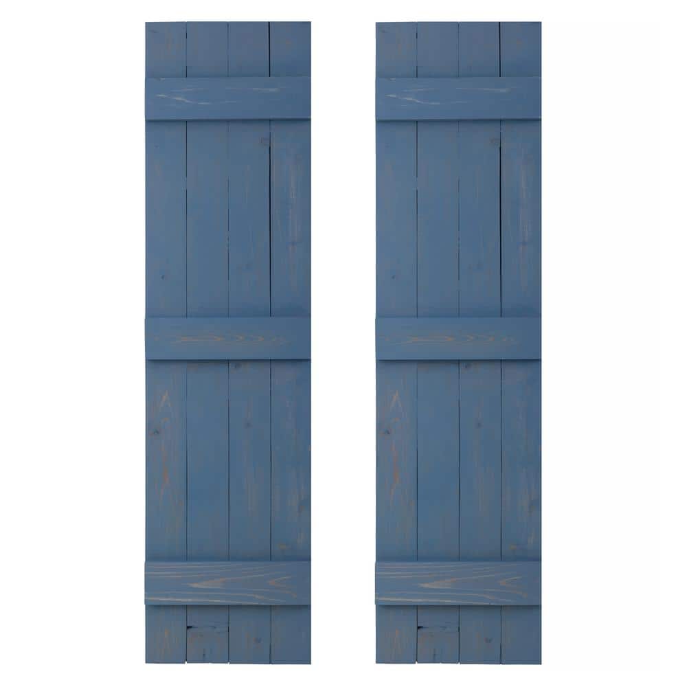 Dogberry 14 in. x 36 in. Wood Traditional Provincial Blue Board and