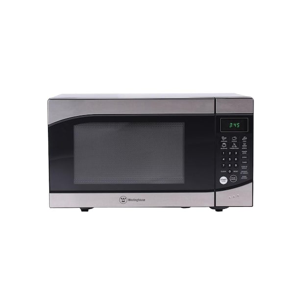 Westinghouse 0.9 cu. ft. 900-Watt Countertop Microwave in Stainless Steel Front and Black Body