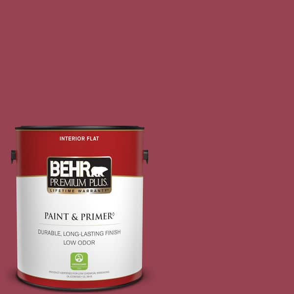 BEHR PREMIUM PLUS 1 gal. Home Decorators Collection #HDC-CL-04 French Rose Flat Low Odor Interior Paint & Primer