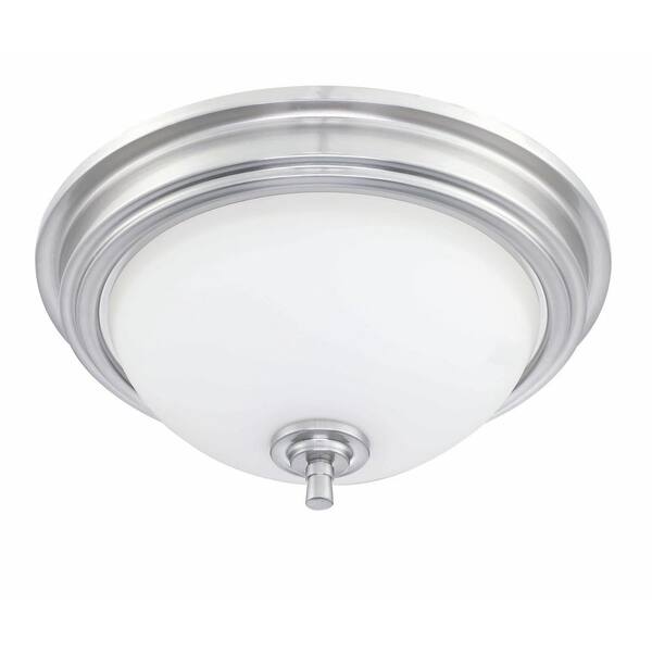 Pia Ricco Dome 2 Light 13 In Brushed, Parts Of A Flush Mount Light Fixture