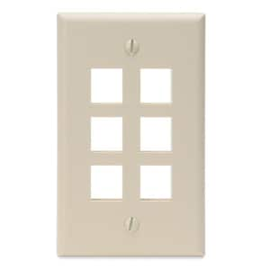 White 1-Gang Audio/Video Wall Plate (1-Pack)