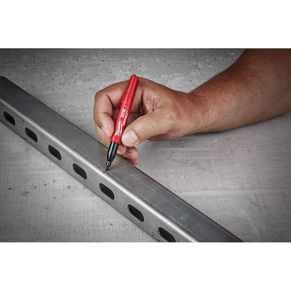 Milwaukee - INKZALL Multi-Colored Fine Point Jobsite Permanent Markers (4-Pack)