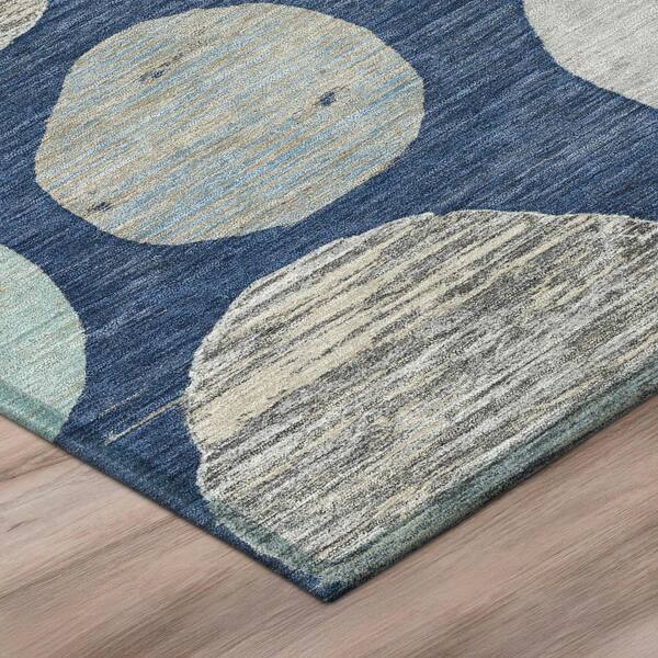 Chantille Machine Washable Indoor/Outdoor Abstract ACN3056 Navy 3 ft. x 4 ft. Area Rug