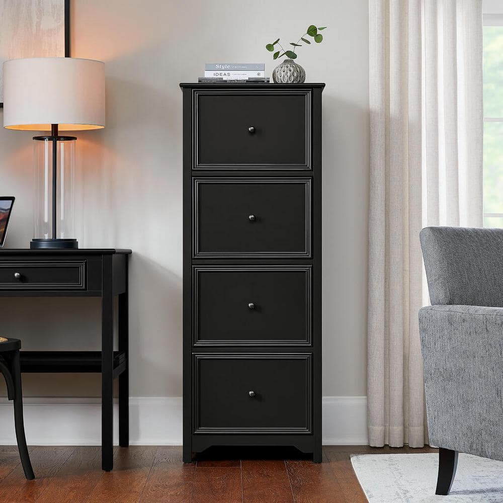 Home Decorators Collection Bradstone 4 Drawer Charcoal Black File Cabinet -  JS-3422-B
