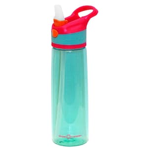 24 oz. Pink and Aqua Plastic Tritan Hydration Bottle (6-Pack)