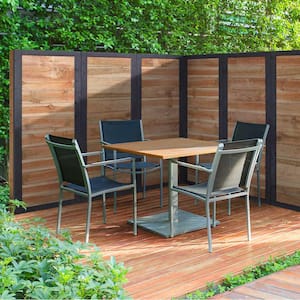 2 ft. x 6 ft. Pressure-Treated Dura Color Sonoma Wood Fence Panel with Black Frame