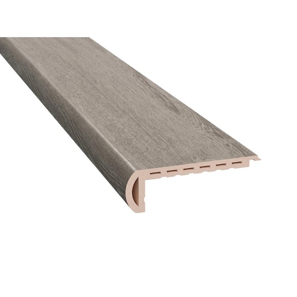 NewAge Products Grey Oak 5 mm T x 2.56 in. W x 46 in. L Groove Stair Nose Molding (2-Pack)