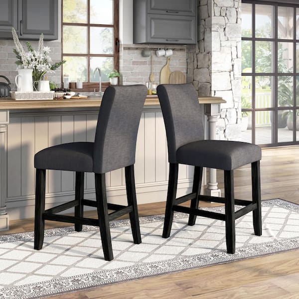 black counter height chairs set of 2