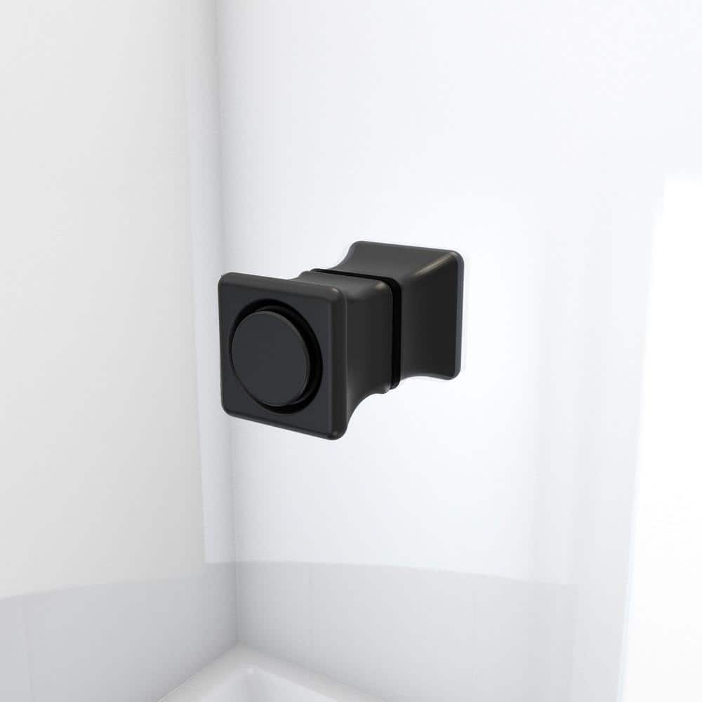 Matte Black Frameless Bi-Fold Tub Door 36" x 58"