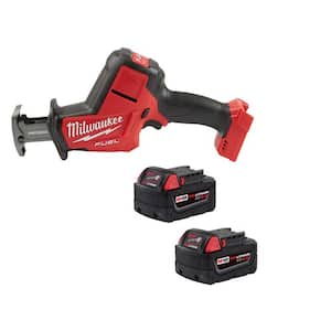 M18 FUEL 18-Volt Lithium-Ion Brushless Cordless HACKZALL Reciprocating Saw with (2) M18 5.0Ah Batteries