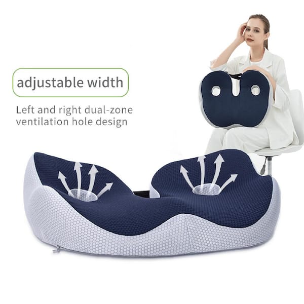 Back Memory Foam Seat Cushion for Bone Relief, Butt Lower Hamstrings Hips and Reduce Fatigue