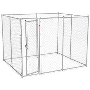 6 ft. H x 5 ft. W x 10 or 6 ft. H x 8 ft. W x 6.5 ft. L - 2-in-1 Galvanized Chain Link with PC Frame Box Kit