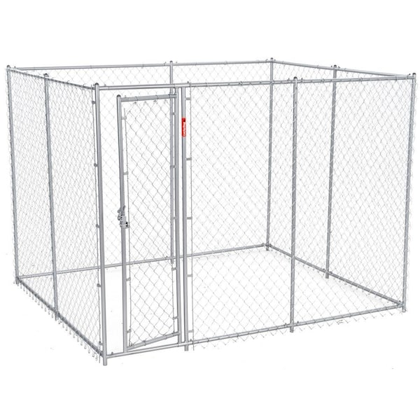 Lucky Dog 6 ft. H x 5 ft. W x 10 or 6 ft. H x 8 ft. W x 6.5 ft. L - 2-in-1 Galvanized Chain Link with PC Frame Box Kit