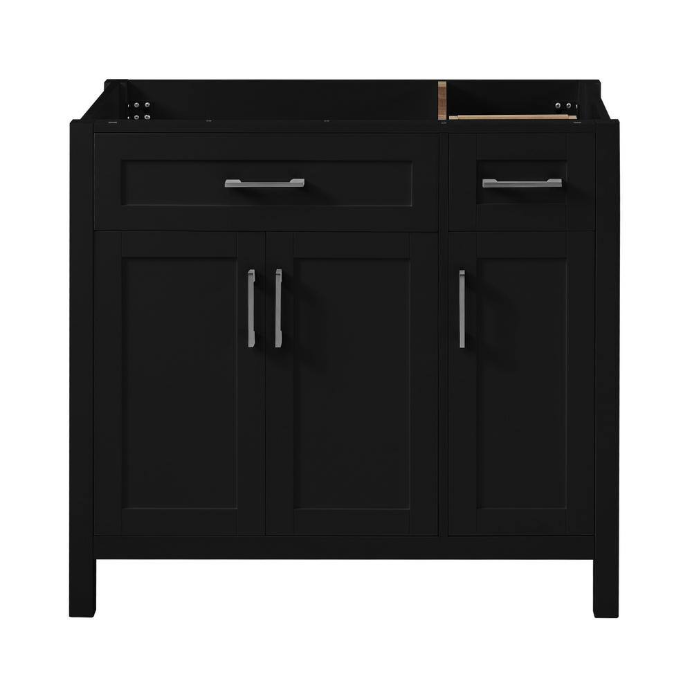 35.04 in. W x 17.72 in. D x 33.46 in. H Bath Vanity Cabinet without Top in 