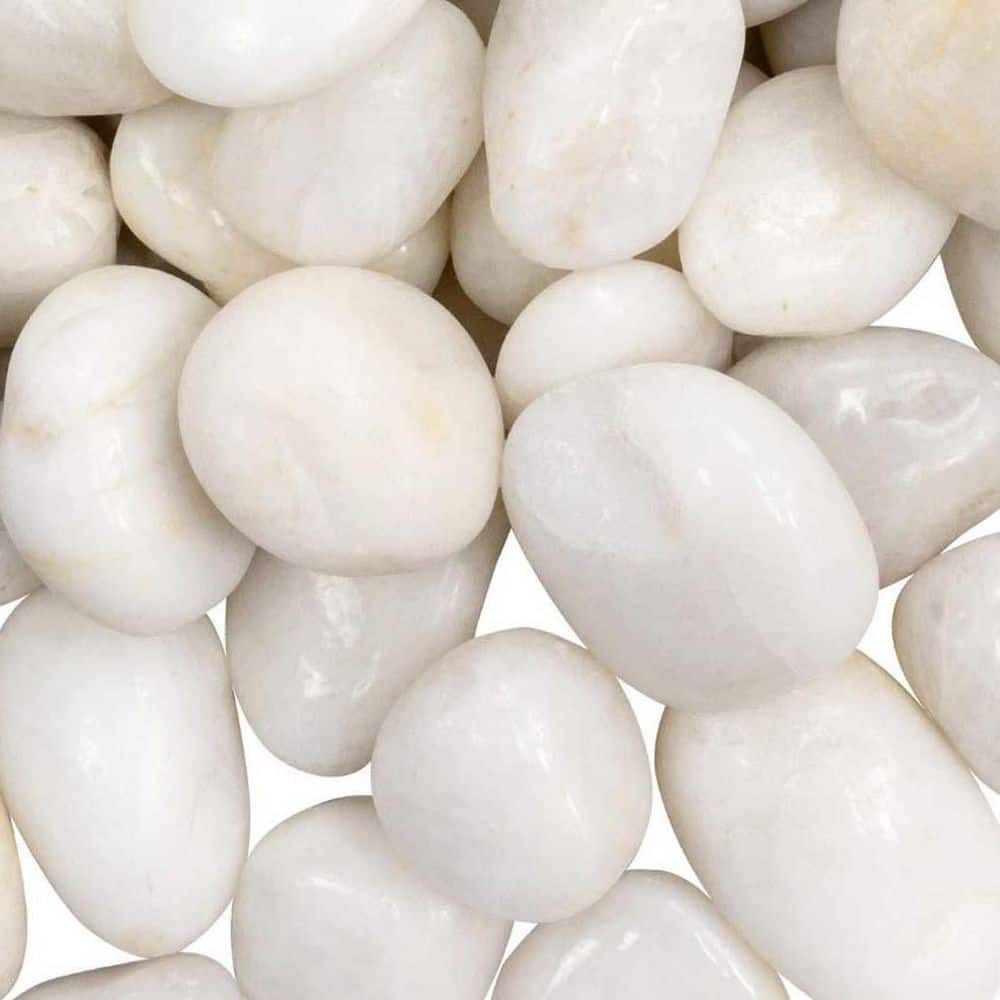 38 lbs White Stone Garden Rocks Decorative Pebbles Stones 1-3 inch ...
