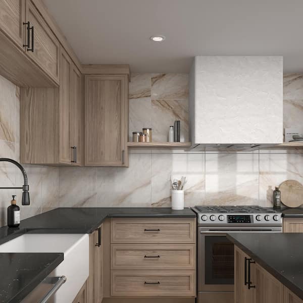 Rivermont Oro 24 in. x 24 in. Polished Porcelain Stone Look Floor and Wall Tile (372 sq. ft./pallet)