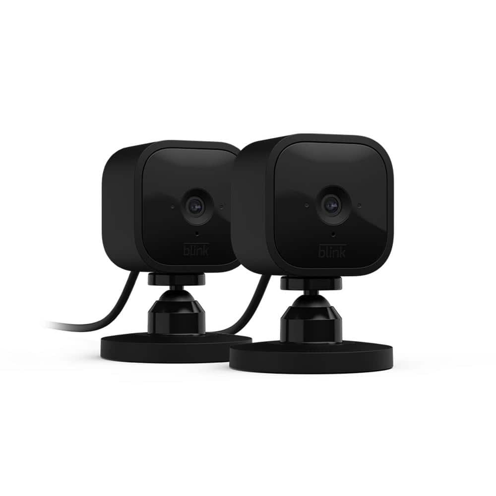 Blink Mini Indoor Wired 1080p Wi-Fi Security Camera - Black (2-Pack)  B09N6QBMTW - The Home Depot