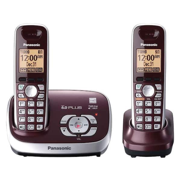 Panasonic DECT 6.0+ Cordless Phone with Digital Answering System, Caller ID and 2 Handsets-DISCONTINUED
