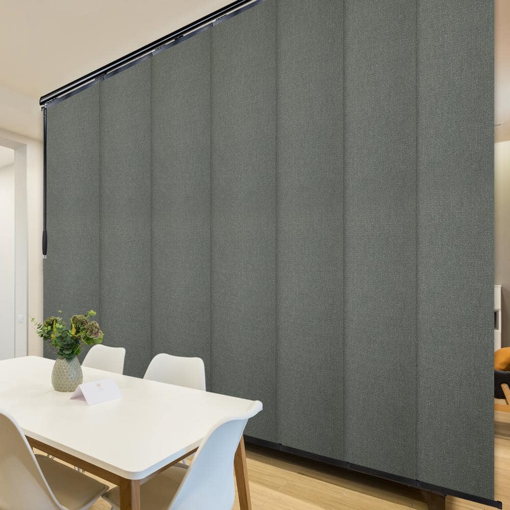 Nikolai 110 in. - 153 in. W x 94 in. L 7-Panel Black Single Rail Panel Track with 23.4 in. Slates price history on PriceWatchPro