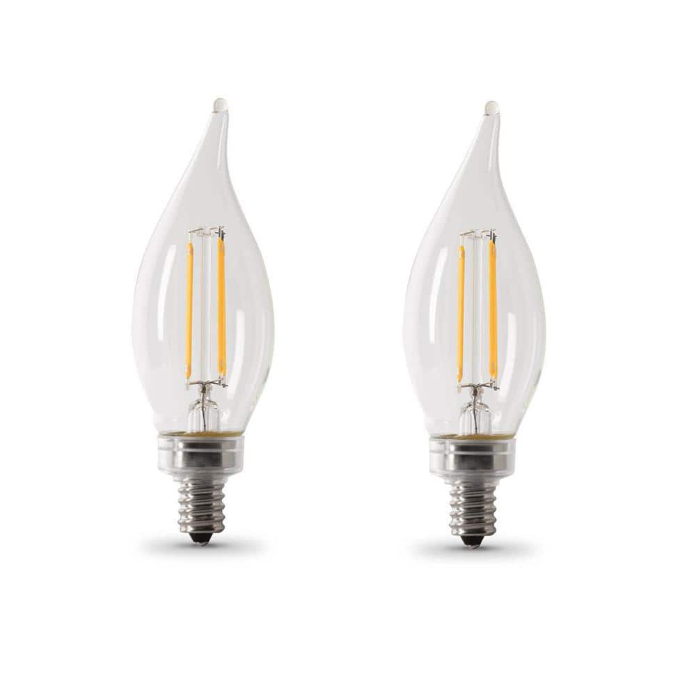 60-Watt Equivalent BA10 E12 Candelabra Dimmable Filament CEC Clear Glass Ch
